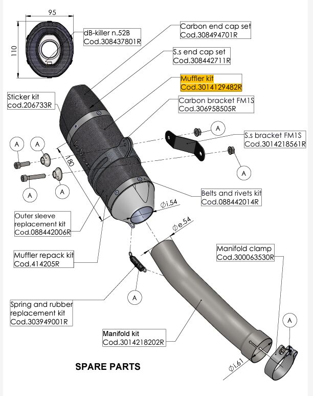 LV PRO CARBON FIBER REPLACEMENT MUFFLER