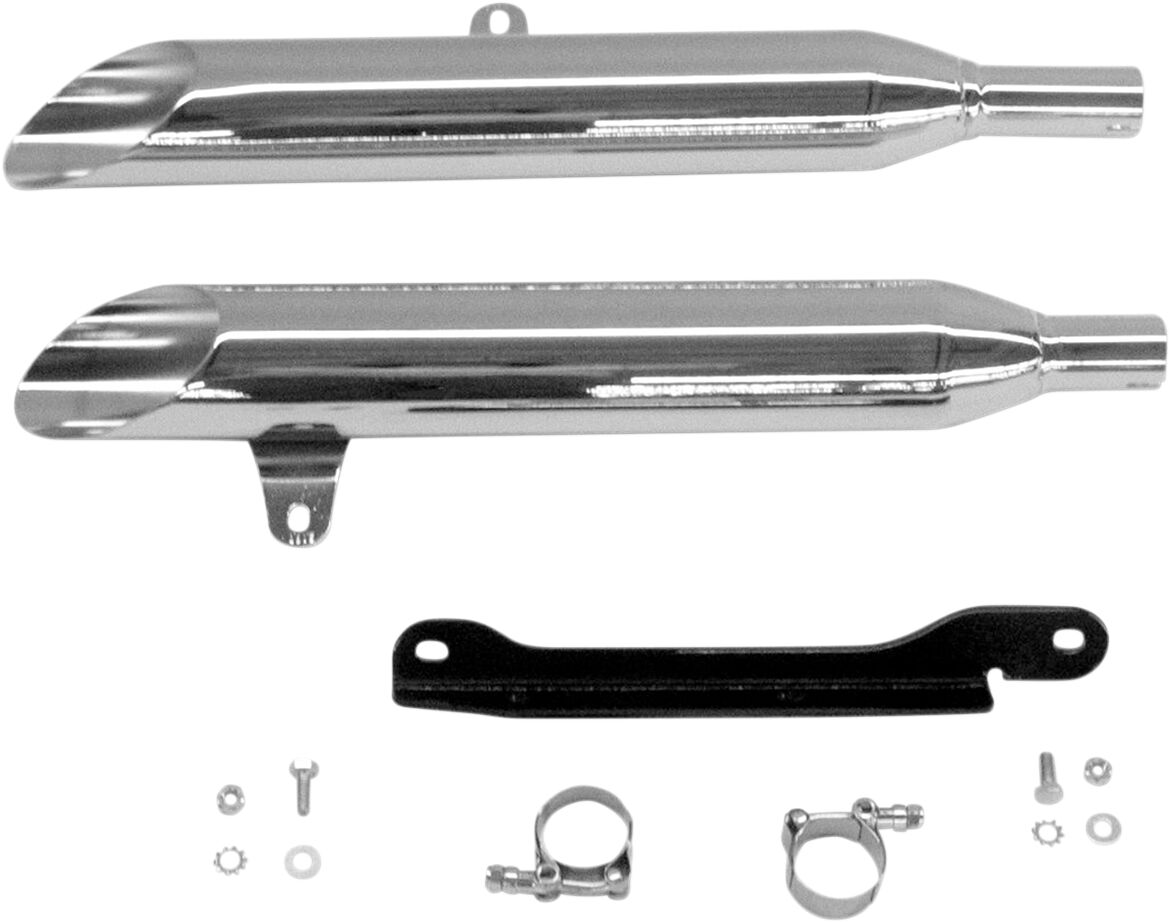 MUFFLER SLIP-ON WITH SLASH CUT TIP CHROME