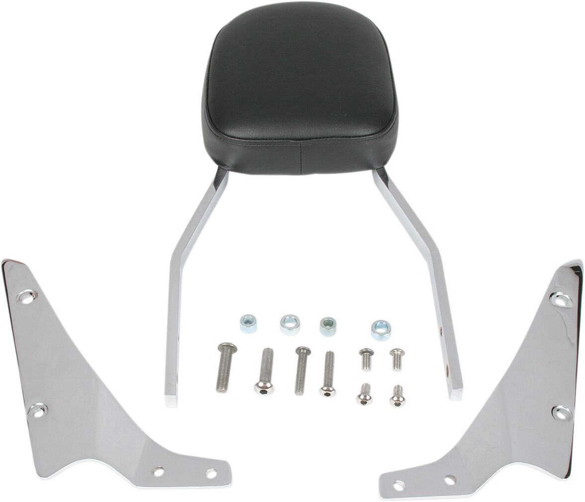 TALL SQUARE SISSY BAR WITH PAD CHROME