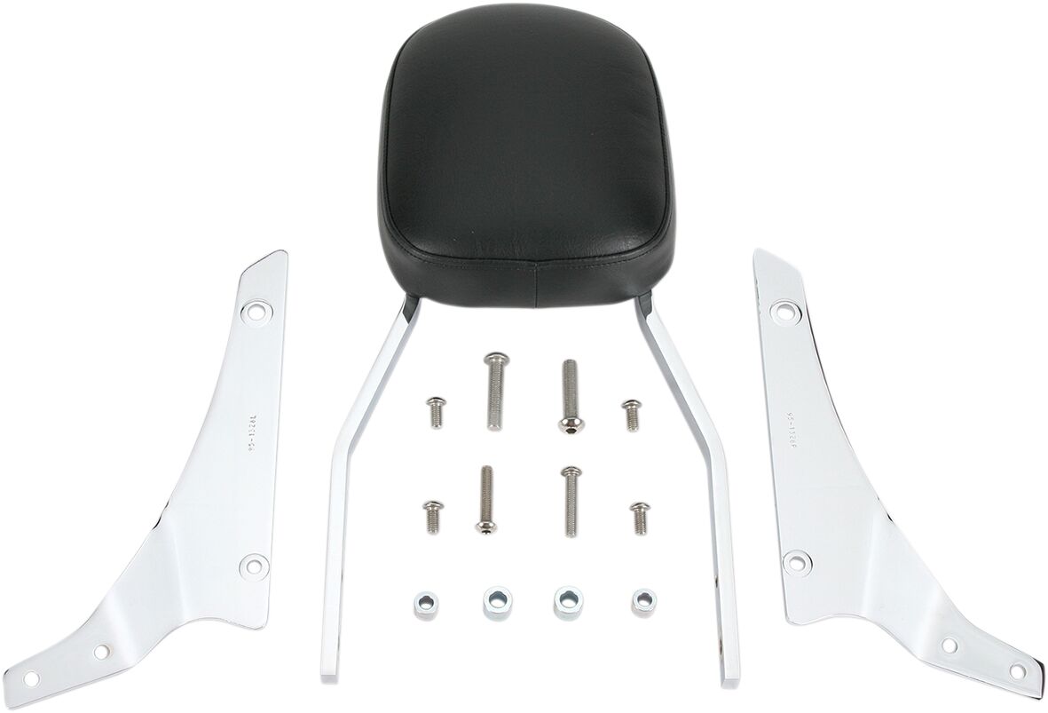 TALL SQUARE SISSY BAR WITH PAD CHROME