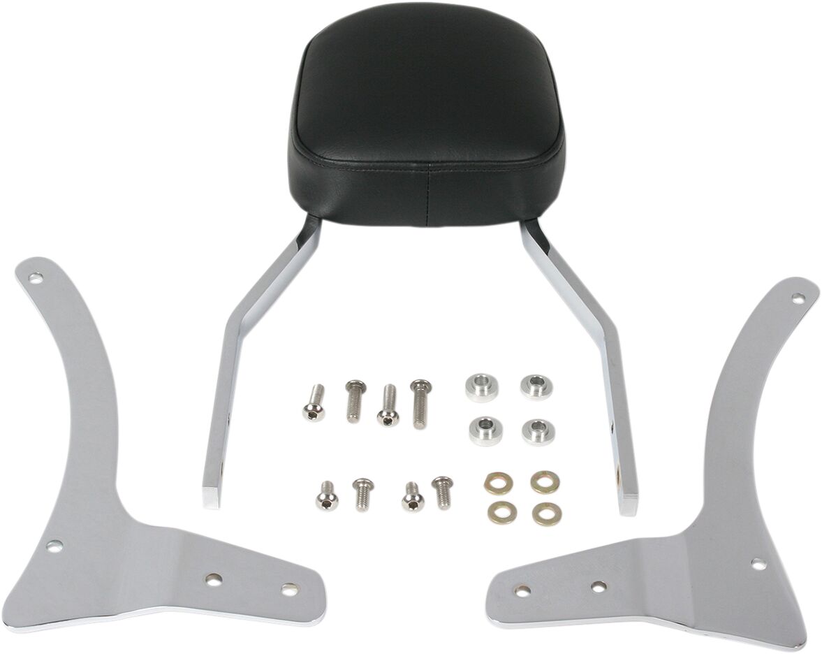 TALL SQUARE SISSY BAR WITH PAD CHROME