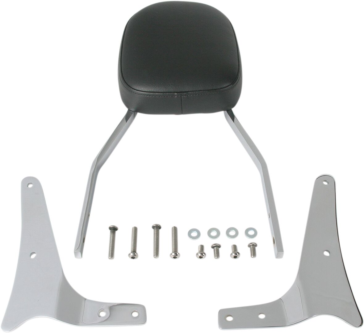 TALL SQUARE SISSY BAR WITH PAD CHROME KAWASAKI