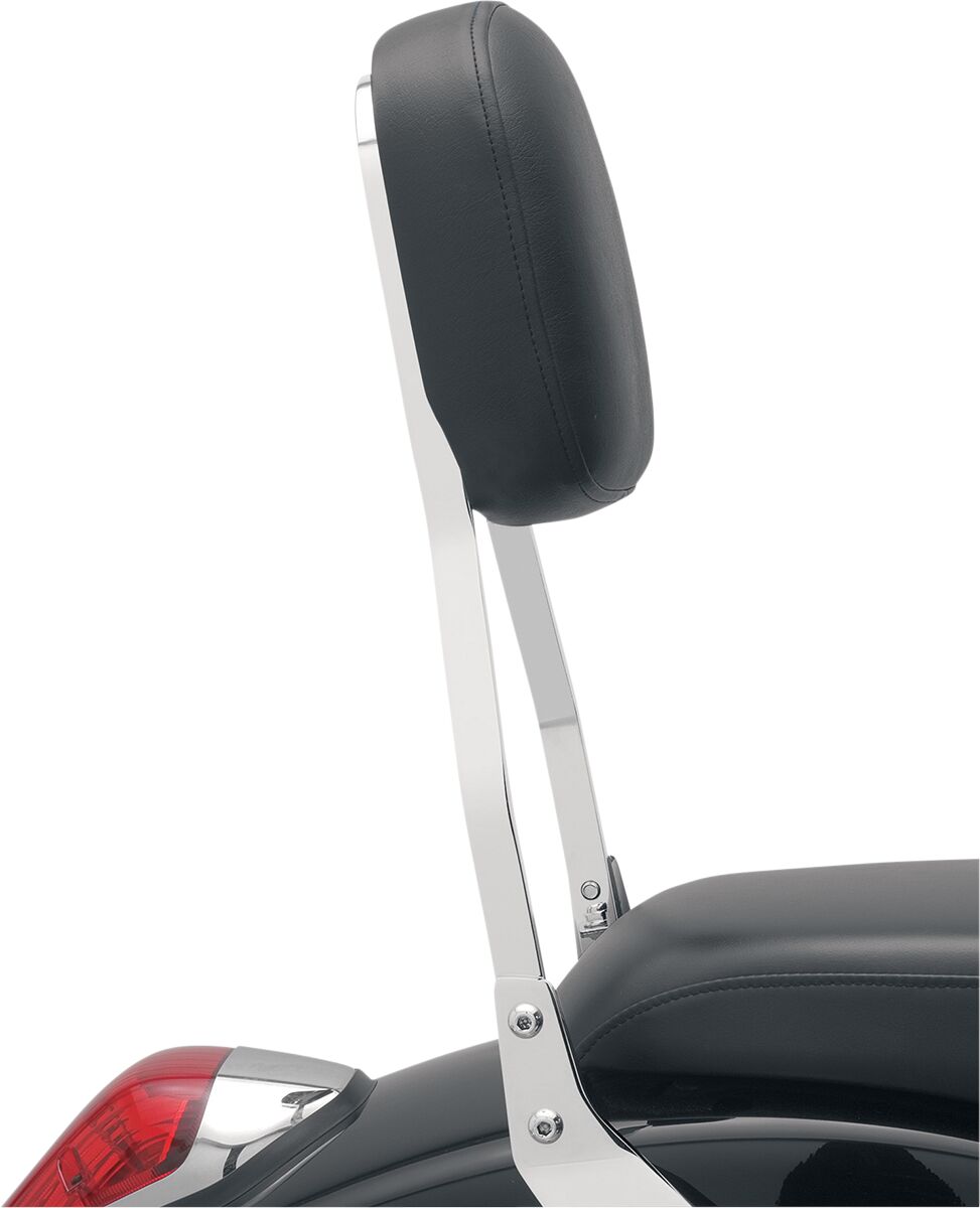 SHORT SQUARE SISSY BAR WITH PAD CHROME