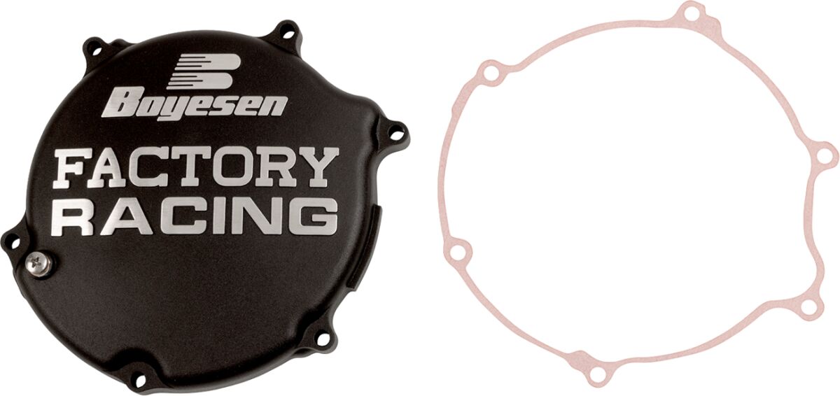 CLUTCH COVER FACTORY RACING  ALUMINUM REPLACEMENT BLACK