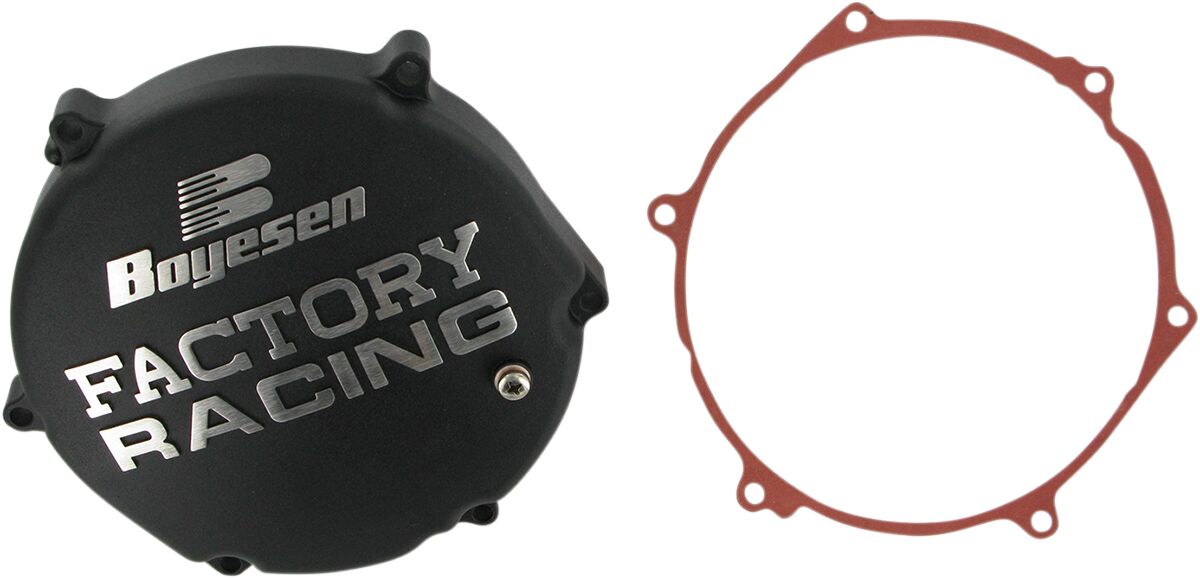 CLUTCH COVER FACTORY RACING  ALUMINUM REPLACEMENT BLACK