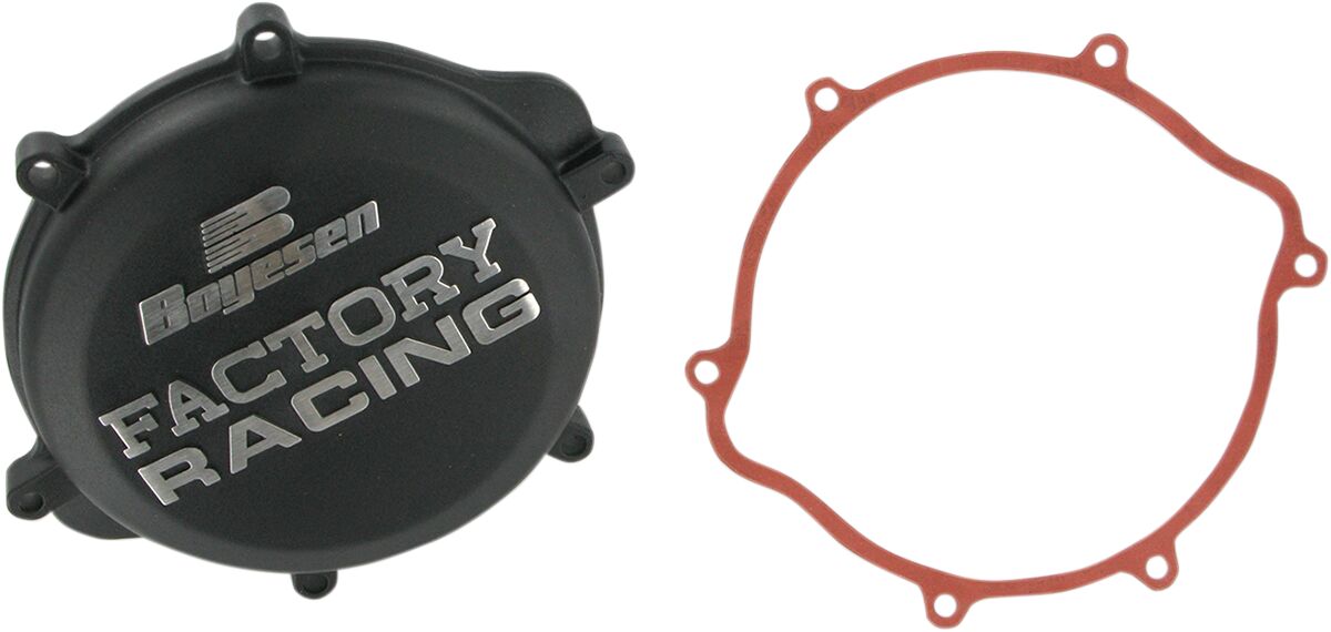 CLUTCH COVER FACTORY RACING  ALUMINUM REPLACEMENT BLACK