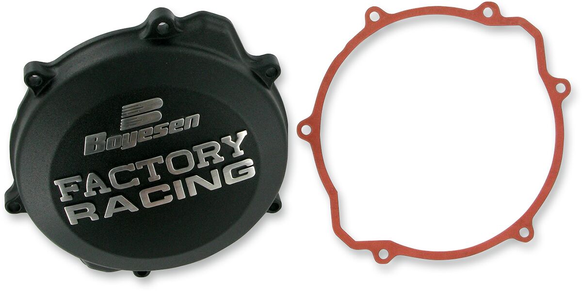 CLUTCH COVER FACTORY RACING  ALUMINUM REPLACEMENT BLACK