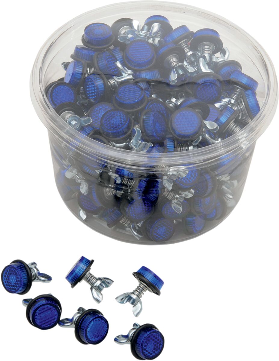 LIC PLATE REFL TUB150 BLU