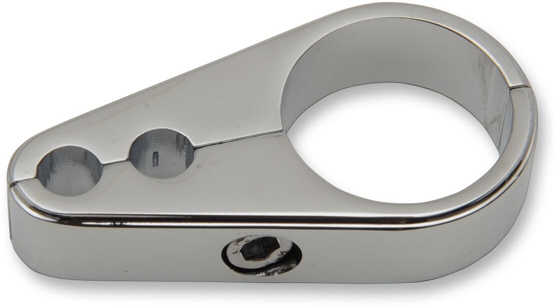 DIE-CAST CABLE CLAMP THROTTLE/IDLE CHROME DUAL 1"