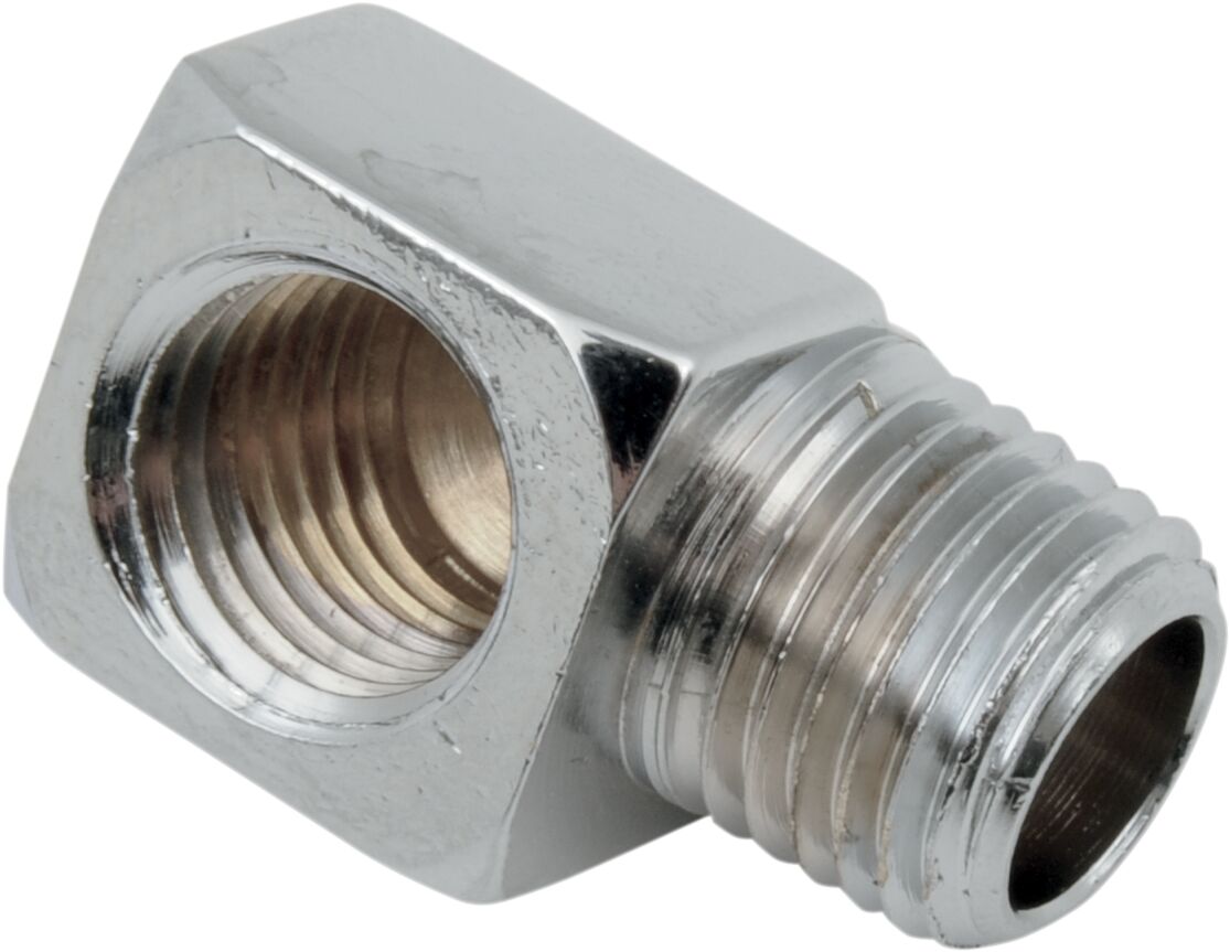 Liitmik 1/4" NPT - 90°, kohandatud asendus, kroom, naturaalne
