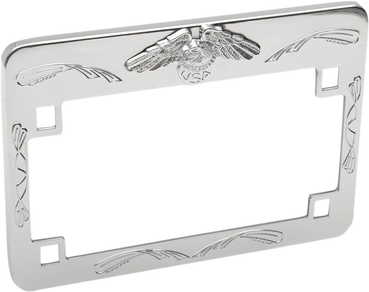 LICENSE PLATE FRAME EAGLE CHROME