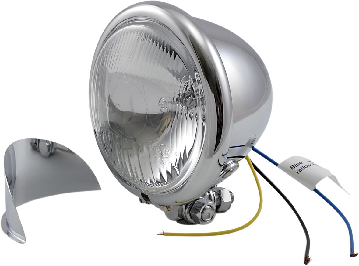 SPOTLIGHT 4.5" W/ VISOR PLAIN SWIVEL-MOUNT CHROME H3 55W
