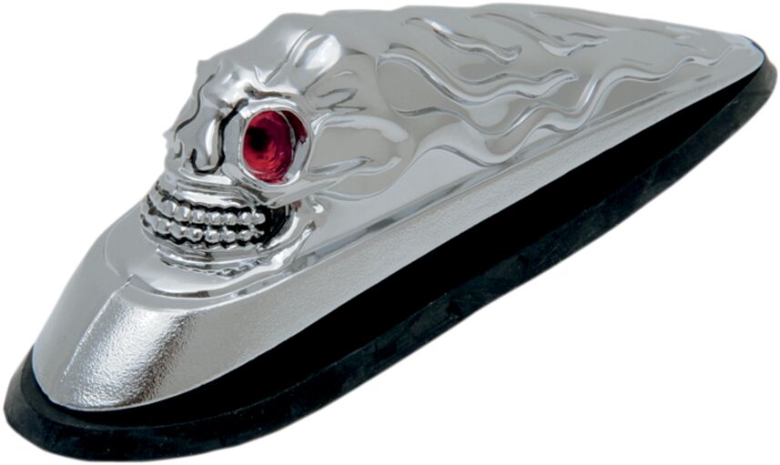 SKULL HEAD W/ RED EYES FRONT FENDER ORNAMENT