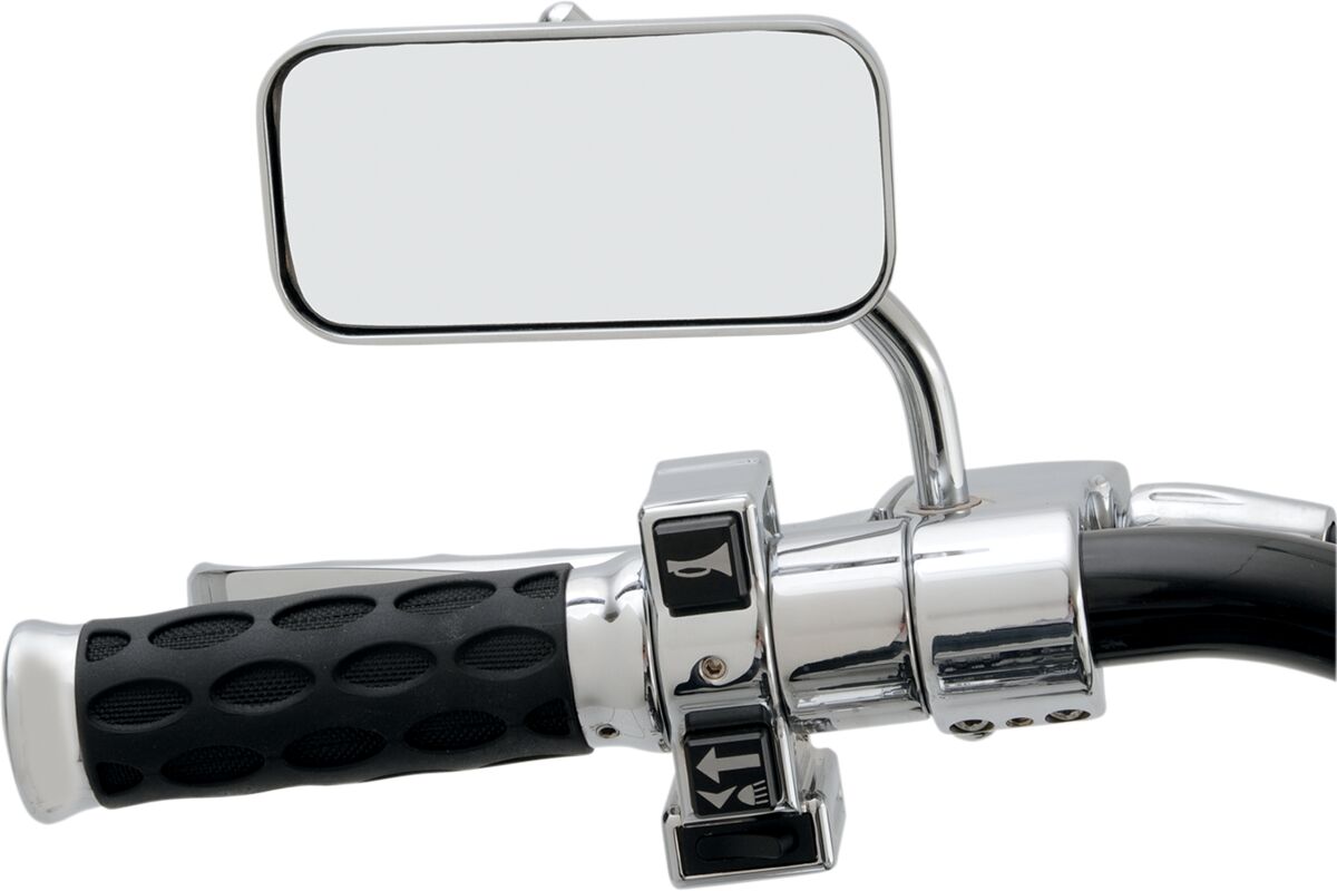 MIRROR RECTANGULAR 2"X4.25" W/ ADJUSTABLE STEM CHROME