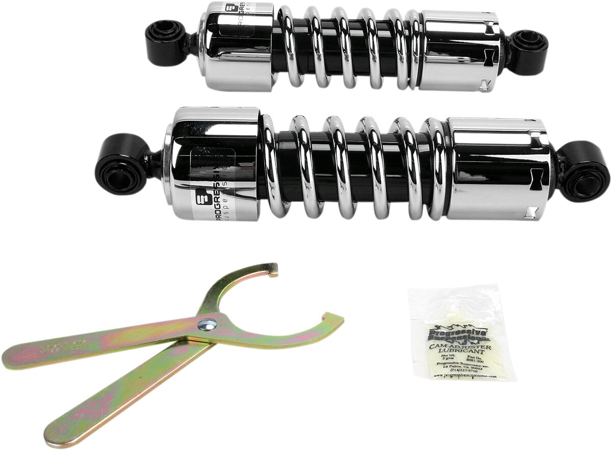 Progressive Suspension 412 seeria American-Tuned gaasamortisaatorid, ilma katteta, kroom, 11"