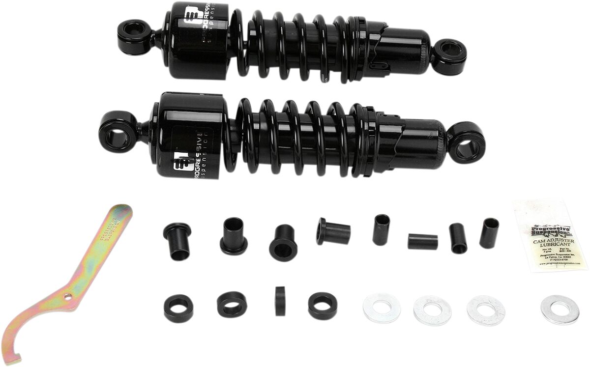 Progressive Suspension 412 seeria American-Tuned gaasamortisaatorid, ilma katteta, mustad, 11"