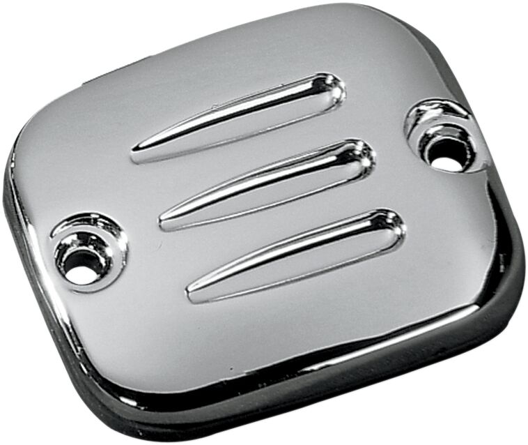 HANDLEBAR MASTER CYLINDER COVER GROOVE CHROME