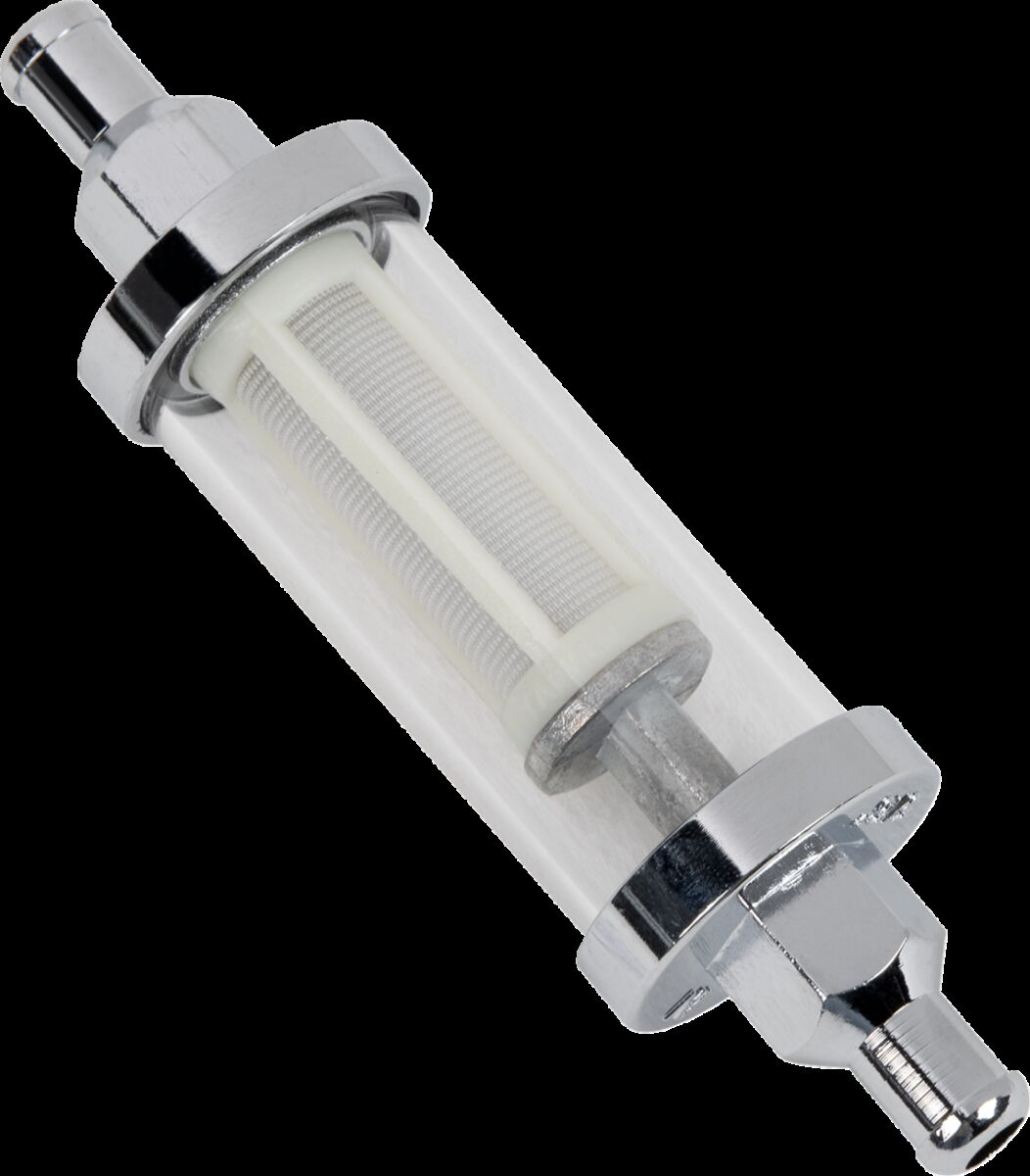 Kütusefilter 2.375" koos 5/16"-INLET, klaas/kroom