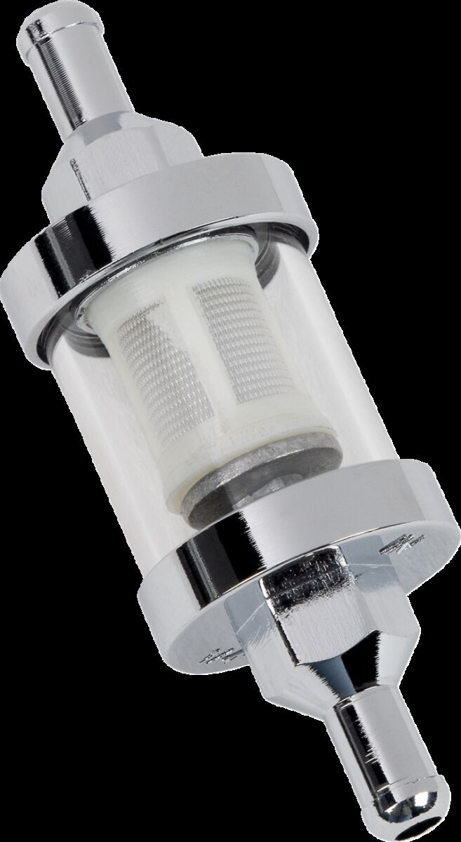 Kütusefilter 1.375" koos 1/4"-INLET, klaas/kroom