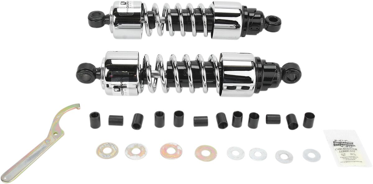 Progressive Suspension 412 seeria tugevdatud amortisaator, kroom, 12.5"