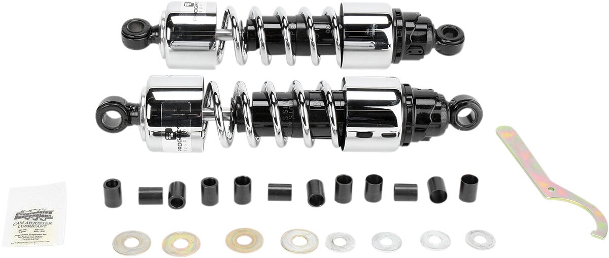 Progressive Suspension 412 seeria topeltamortisaatori koost, kroom, 12.5"