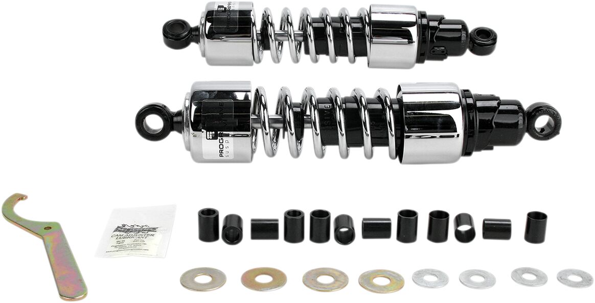 Progressive Suspension 412 seeria topeltamortisaatori koost, kroom, 13"