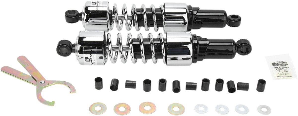 Progressive Suspension 412 seeria topeltamortisaatori koost, kroom, 14.25"