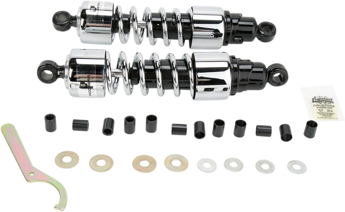 Progressive Suspension 412 seeria topeltamortisaatori koost, kroom, 13"