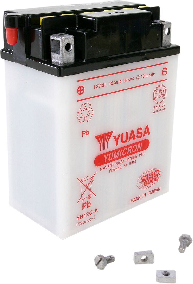 Aku Yumicron 12V, 134,62 mm x 78,74 mm x 172,72 mm, tavaline pliihappe asendus, läbipaistev