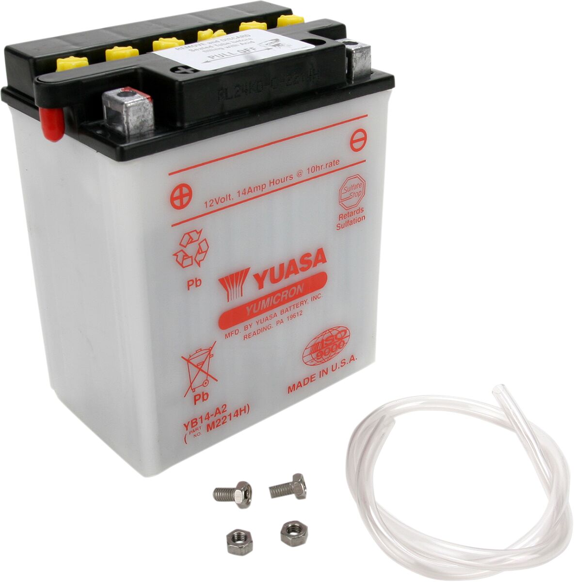 Aku Yumicron 12V, 134,62 mm x 89 mm x 165 mm, tavaline pliihappe asendus, läbipaistev