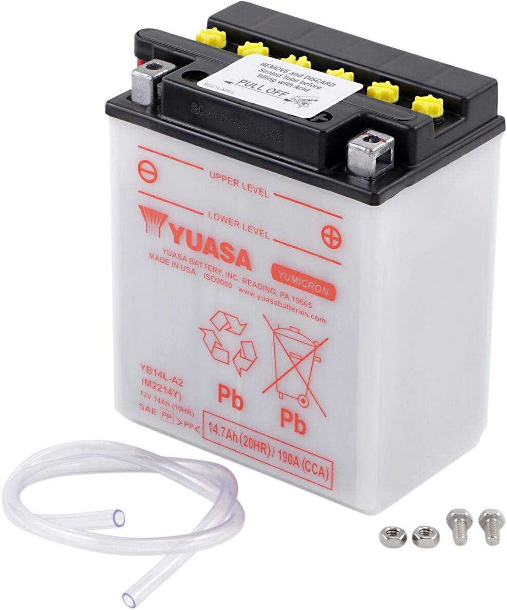 Aku Yumicron 12V, 134,62 mm x 89 mm x 165 mm, tavaline pliihappe asendus, läbipaistev