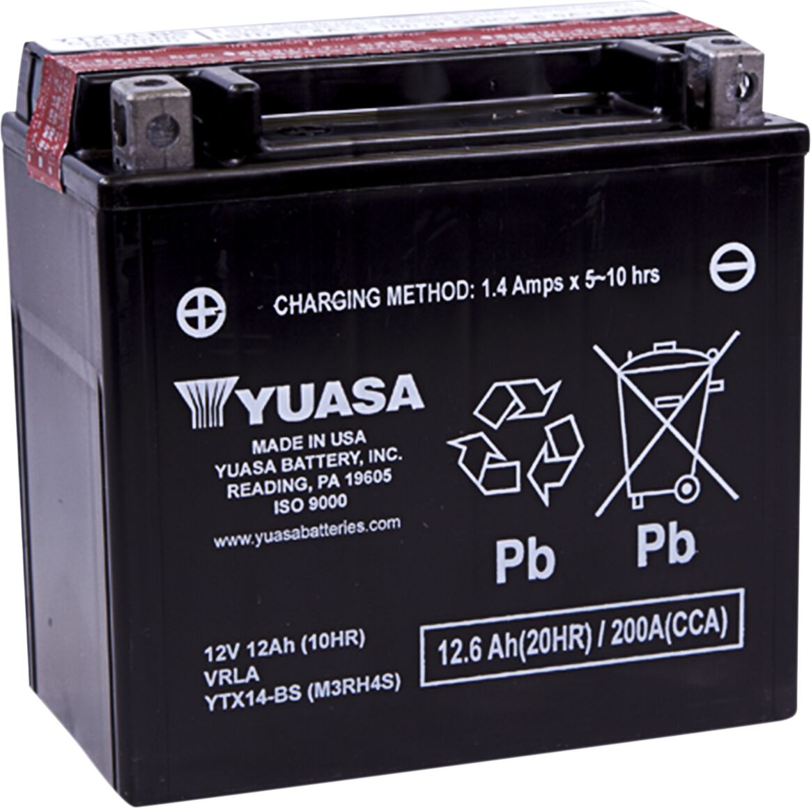 Aku YTX® 12V, 150 mm x 86 mm x 145 mm, pliihape, hooldusvaba, asendus, must